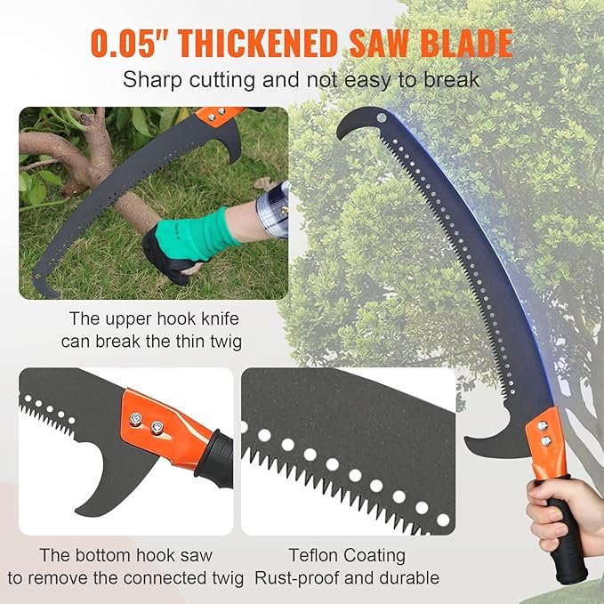 🏡🌿 Reach, Cut, Conquer! The Ultimate 27ft Pole Saw for a Perfect Garden 🌿