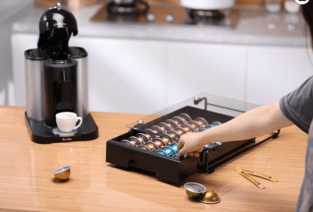 Organize Your Nespresso Vertuo Setup with the EVERIE Crystal Tempered Glass Pod Organizer ☕