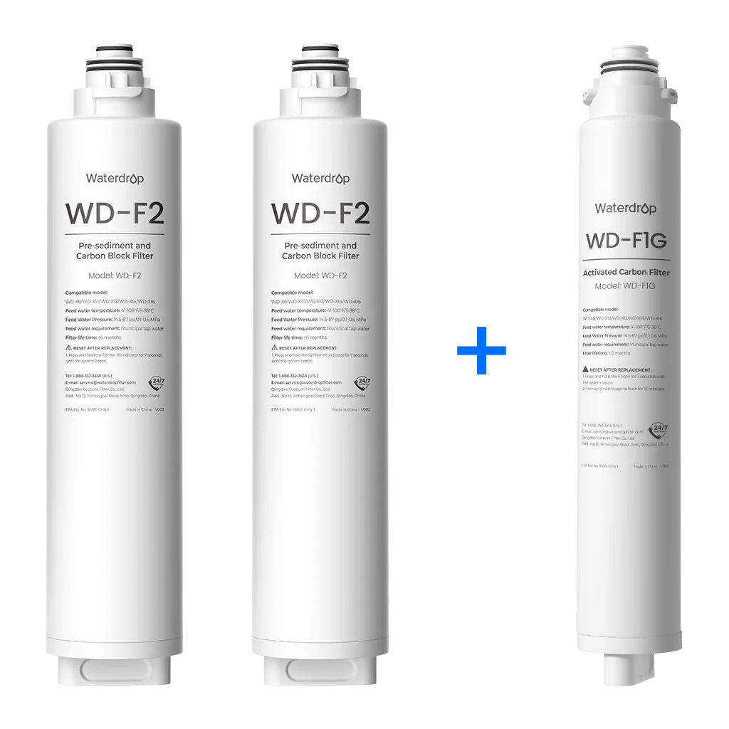 ๐ง Waterdrop X8 RO System Replacement Filter Combo Set (800GPD) โ Pure Water, Smart Living