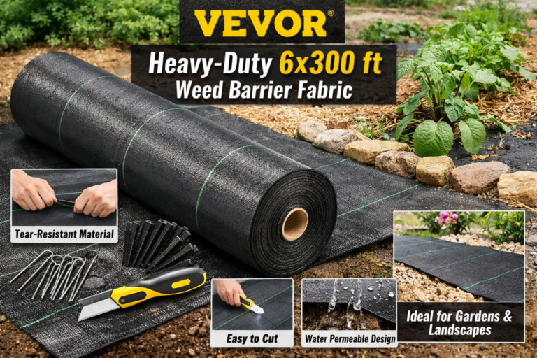 A Detailed Look at VEVOR’s 6×300 ft Weed Barrier Fabric for Gardens, Paths, and Landscaping