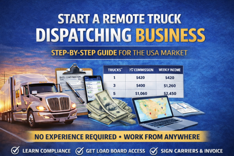 The Best Time for You to Earn Money Remotely Is Right Now — With Truck Dispatching in the U.S. Market