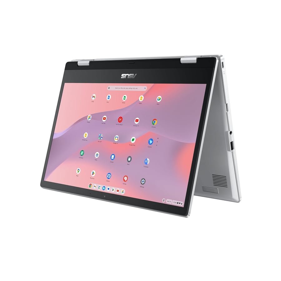 ASUS Chromebook Flip CX1 Convertible Laptop, 14" FHD NanoEdge 360-degree Touchscreen, Intel Celeron N4500 Processor, 128GB eMMC Storage, 8GB RAM, ChromeOS, Transparent Silver, CX1400FKA-AS88FT EPEAT