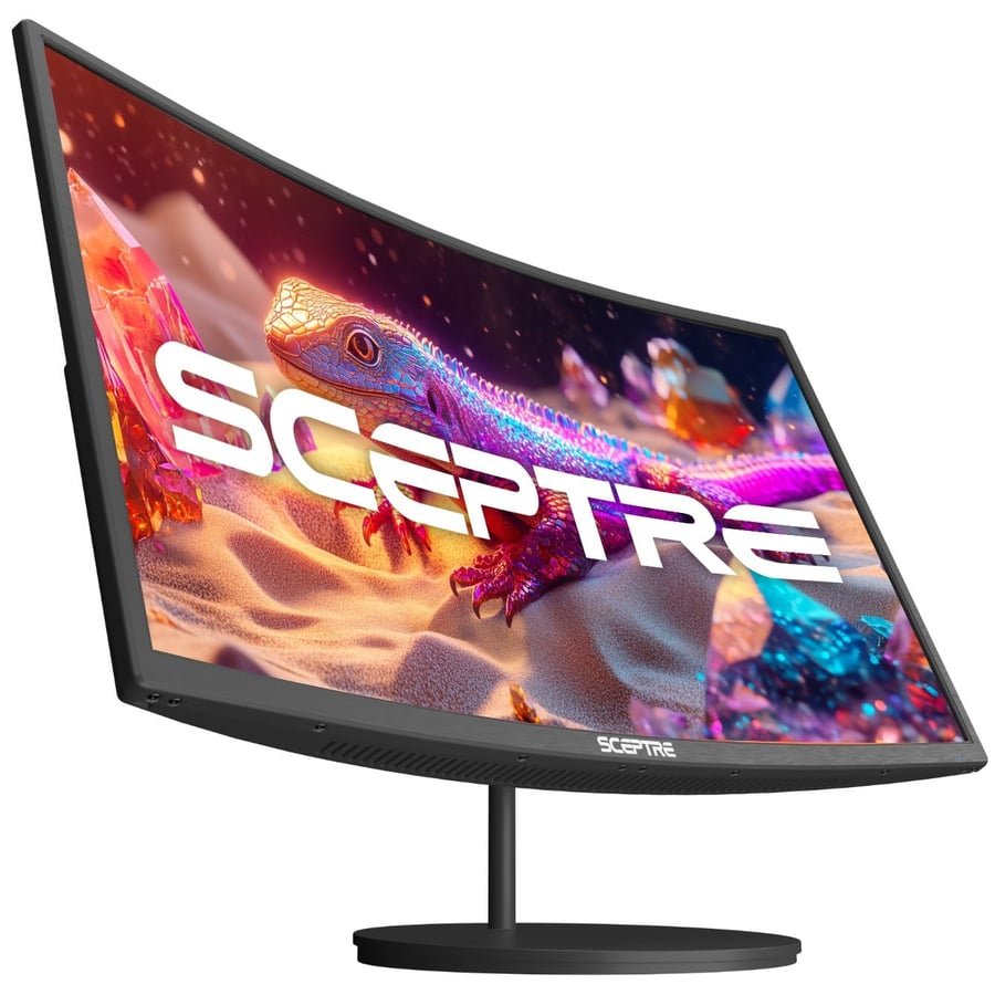 Sceptre Curved 27-inch Prime Monitor up to 100Hz 1080p, HDMI x2, VGA, 99% sRGB, Built-in Speakers, R1500, Machine Black 2025 (C275W-1920RN Series) | 27 Va Curved Full HD 1920×1080 at 75hz, 2×2w Speakers, 100% Srgb, 8ms G-to-G