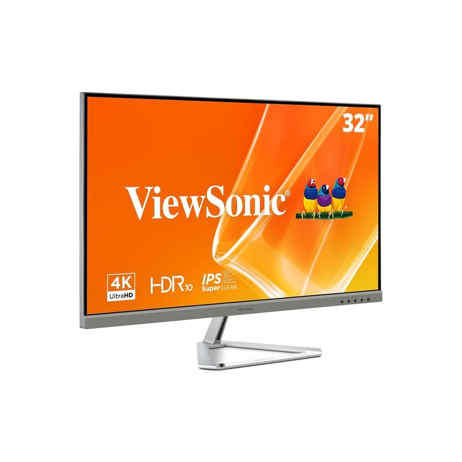 ViewSonic VX3276-4K-MHD 32 Inch 4K Monitor, IPS Display with HDR10 and Eye Care Technology for Ultimate Home and Office Entertainment, Ultra-Thin Bezels, DisplayPort, and HDMI Inputs ENERGY STAR