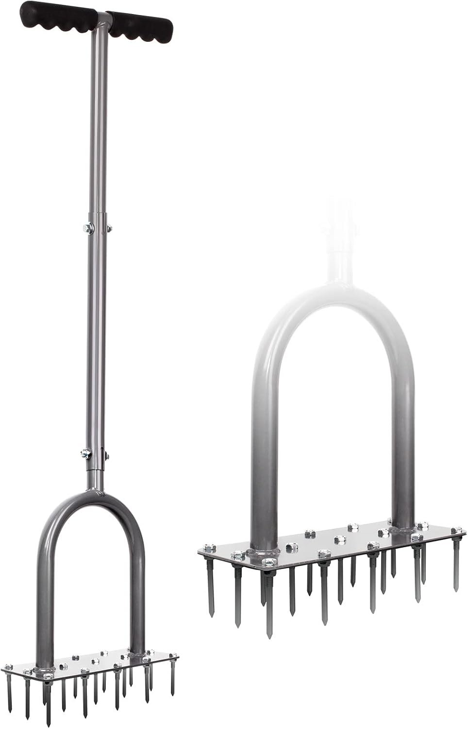 Walensee Manual Lawn Aerator Tool with 15 Iron Spikes, Garden Spike Aerator | Alternative to aerator shoes, patented grass aerator creates small holes for easier lawn aeration and healthier roots.