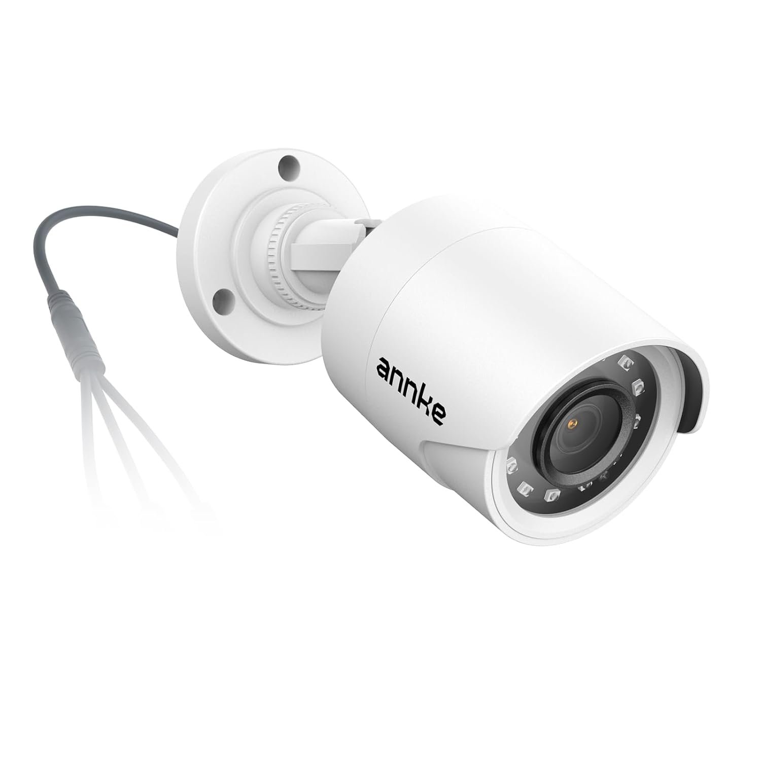 ANNKE 1080p Security Camera 4-in-1 CCTV Bullet Wired Cam, AHD/TVI/CVI/CVBS, Analog Surveillance Video Add–On Cams for Outdoor Use, 100ft Clear B & W Night Vision (Power Adapter BNC Cable Not Included) Global Recycled Standard Global Recycled Standard Global Recycled Standard