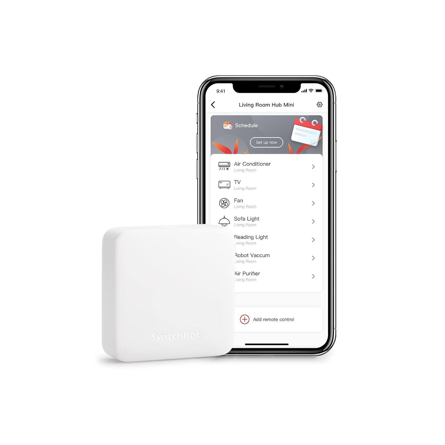 SwitchBot Hub Mini Smart Remote - IR Blaster, Link SwitchBot to Wi-Fi (Support 2.4GHz), Control TV, Air Conditioner, Compatible with Alexa, Google Home, IFTTT (White)