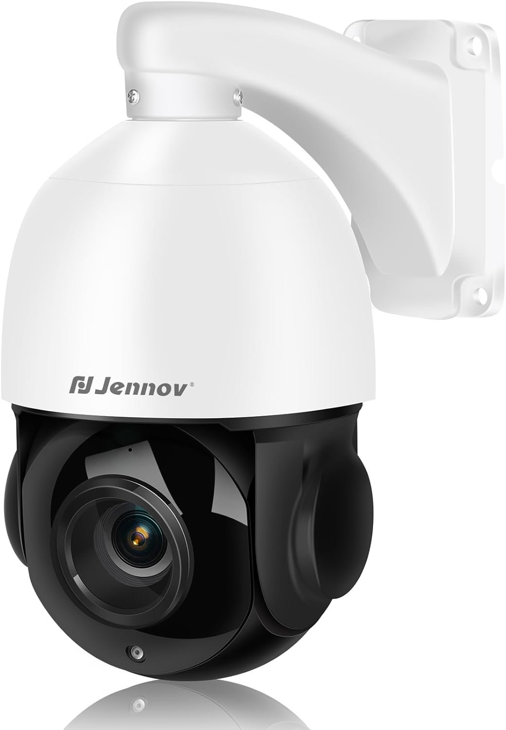 Jennov 4K 8MP POE PTZ Camera Outdoor, 20X Optical Zoom Security Camera with 360° Pan&90° Tilt, Human Detection, 320ft IR Night Vision, Auto Tracking, 24/7 Recording, Only Work with Onvif POE NVR