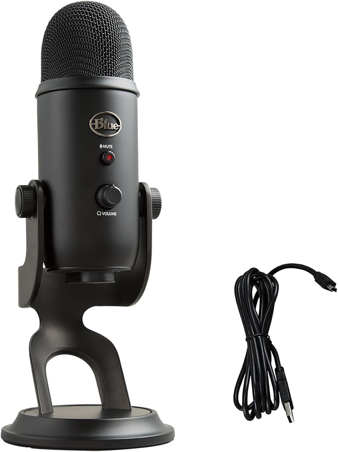 Logitech Creators Blue Yeti USB Microphone for PC, Mac, Gaming, Recording, Streaming, Podcasting, Studio and Computer Condenser Mic with Blue VO!CE effects, 4 Pickup Patterns, Plug and Play - Blackout | Blue Vo!ce Effects, 4 Pickup Patterns, Plug and Play