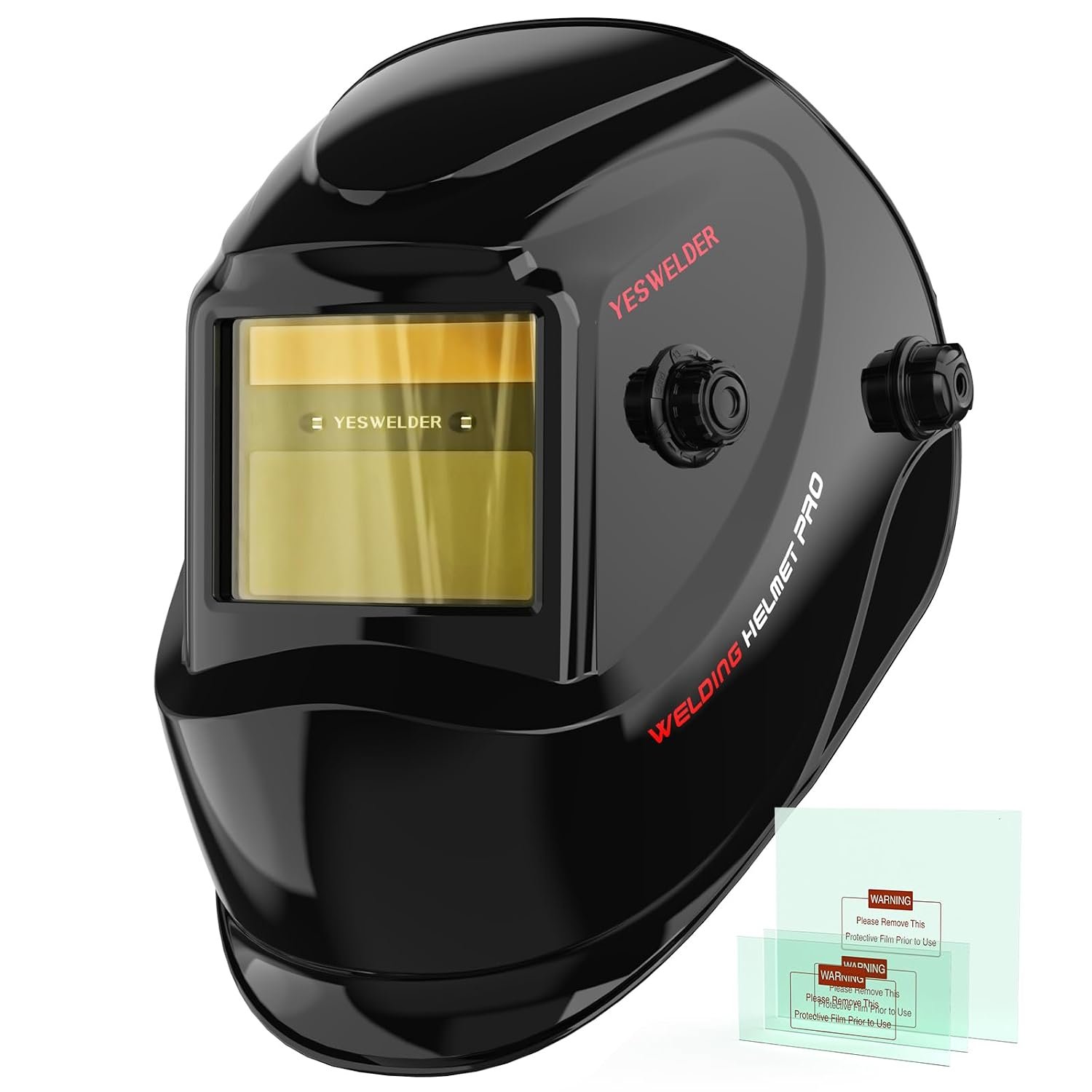 YESWELDER Auto Darkening Welding Helmet, 1/1/1/1 True Color Solar Powered Welding Hood with 2 Arc Sensors, Blue Light Blocking Welder Mask for TIG MIG ARC and Grind Global Recycled Standard Global Recycled Standard Global Recycled Standard