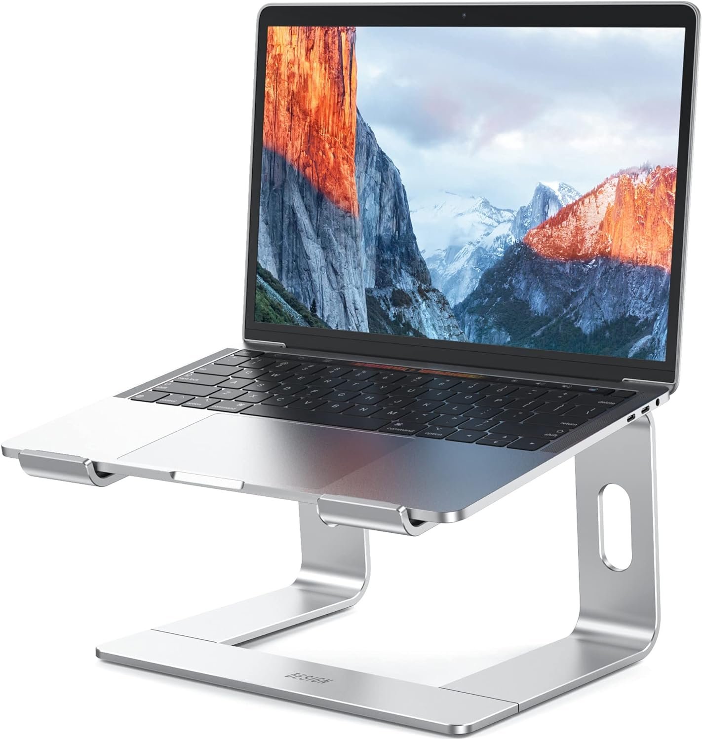 BESIGN LS03 Aluminum Laptop Stand, Ergonomic Detachable Computer Stand, Notebook Riser, Laptop Mount Compatible with Air, Pro, Dell, HP, Lenovo More 10-15.6" Laptops, Silver Recycled Claim Standard Blended