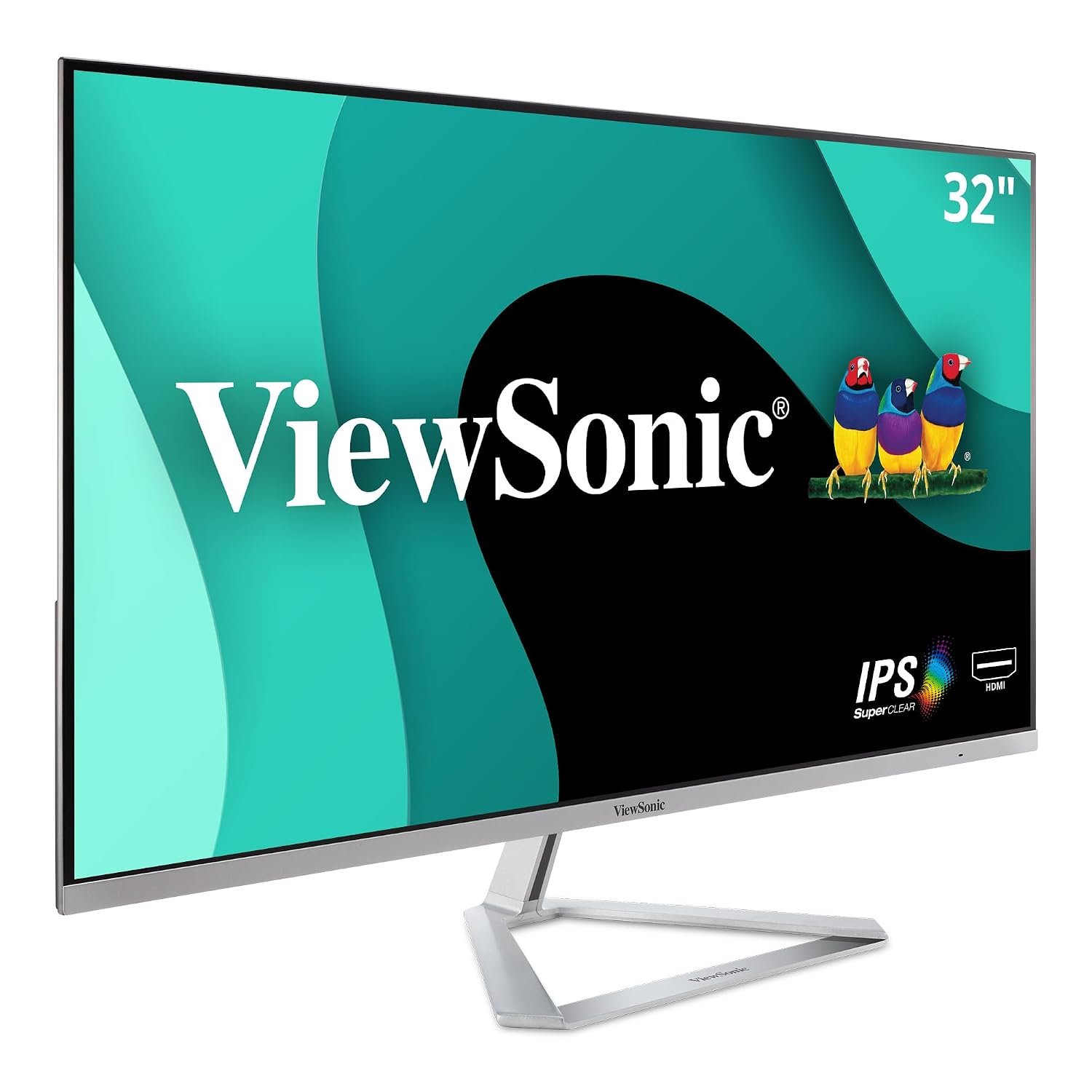 ViewSonic VX3276-MHD 32 Inch 1080p Monitor, IPS with Screen Split Capability and Eye Care Technology for Home and Office Entertainment, Ultra-Thin Bezels, DisplayPort, and HDMI Inputs