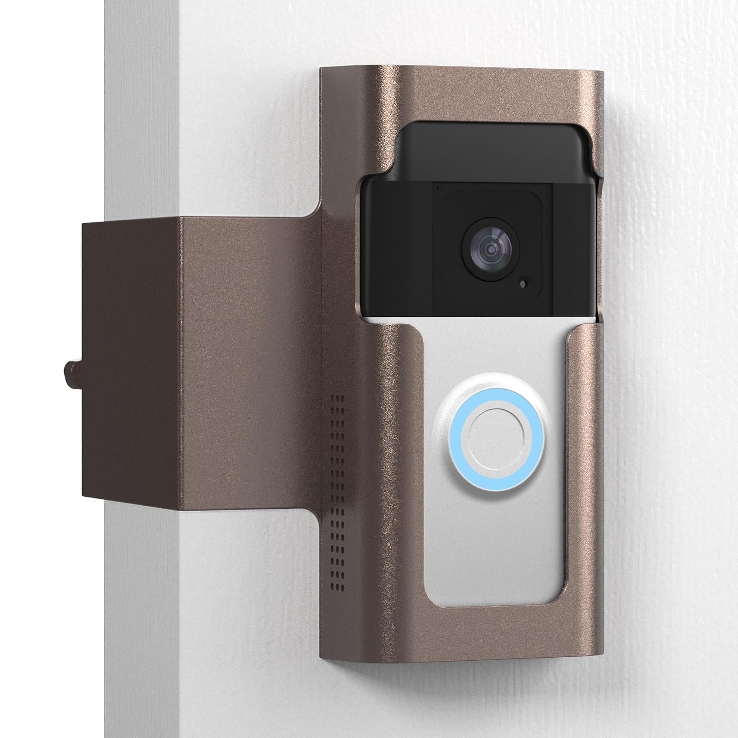 Homalor Ring Doorbell Mount, Anti-Theft, No Drill, Renter Friendly | Stainless Steel, Powder Coated For Apartments & Rentals Easy Remove for Charging Hidden Screws, Tamper Resistant
