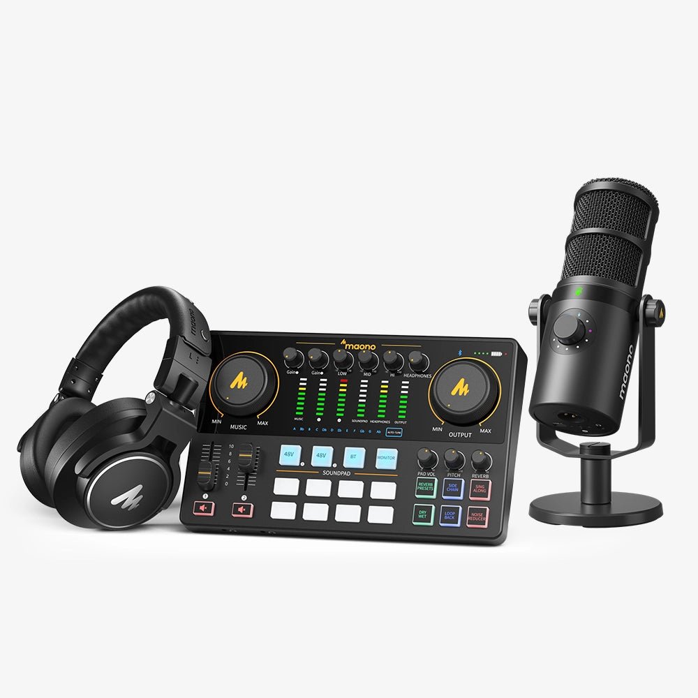 MAONO PD400X USB/XLR Dynamic Microphone with Boom Arm