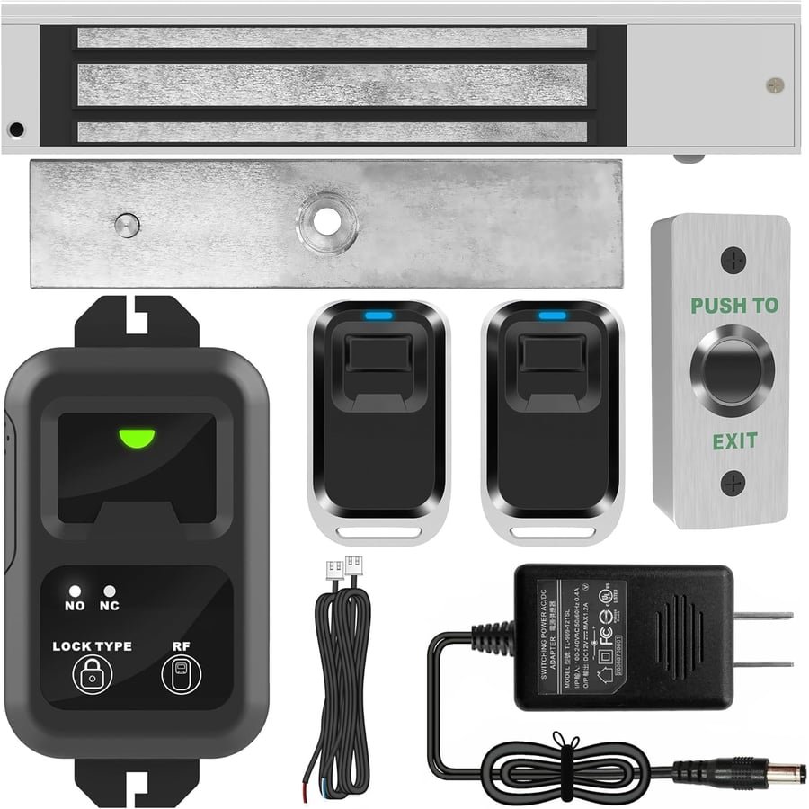 UHPPOTE Wireless Remote Control with 600Lbs Electromagnetic Lock System | Door Entry for Shop, Retail Store, Home Bedroom, Secret Room
