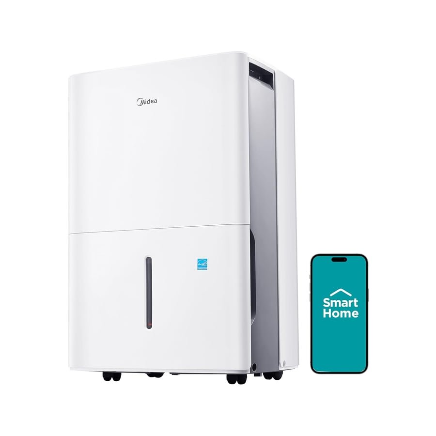 Midea 1,500 Sq. Ft. Energy Star Certified Dehumidifier With Reusable Air Filter 22 Pint - Ideal For Basements, Large & Medium Sized Rooms, And Bathrooms (White) ENERGY STAR