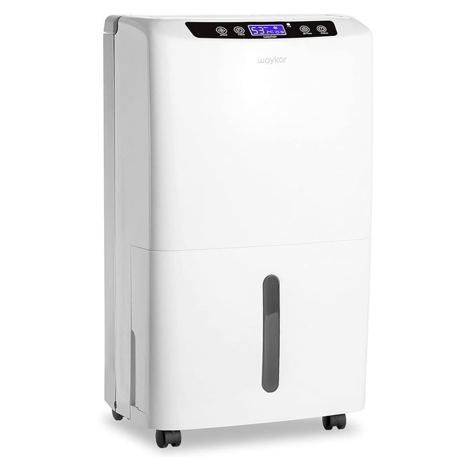 Waykar 34 Pints Energy Star Dehumidifier for Spaces up to 2,000 Sq. Ft at Home, in Basements and Large Rooms with Drain Hose and 0.66 Gallons Water Tank Recycled Claim Standard Blended ENERGY STAR