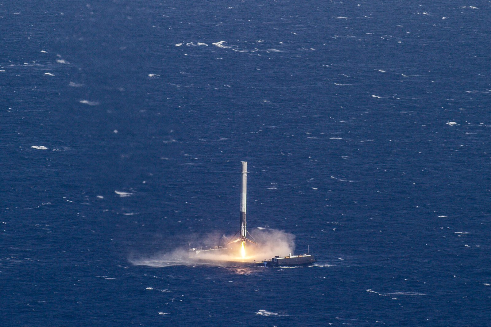 Falcon 9 rocket first stage after landing
