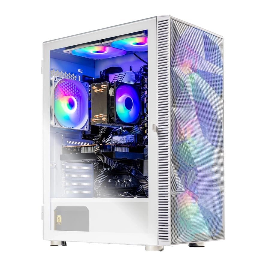 Skytech Gaming Storm Gaming PC, AMD Ryzen 5 8400F 4.2GHz, NVIDIA RTX 5050 8GB VRAM, 1TB NVMe SSD, 16GB DDR5 RAM 5200, 650W Gold PSU, WI-FI 5, Windows 11, Desktop