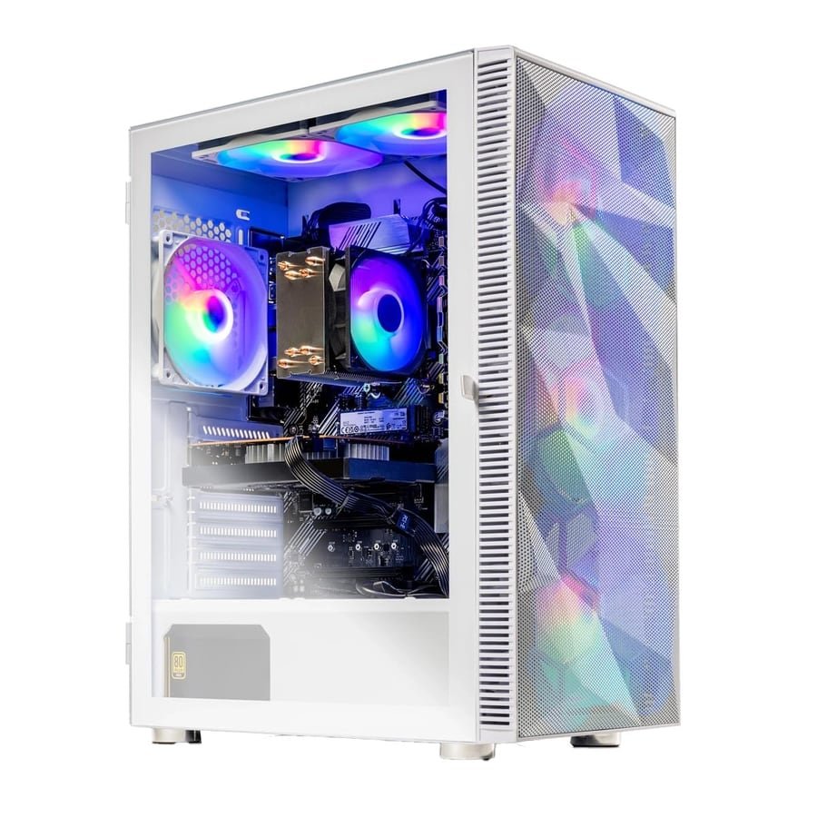 Skytech Gaming Storm Gaming PC, AMD Ryzen 5 5500 3.6GHz, NVIDIA RTX 5060 Ti 8GB VRAM, 1TB NVMe SSD, 16GB DDR4 RAM 3200, 650W Gold PSU, WI-FI 5, Windows 11, Desktop