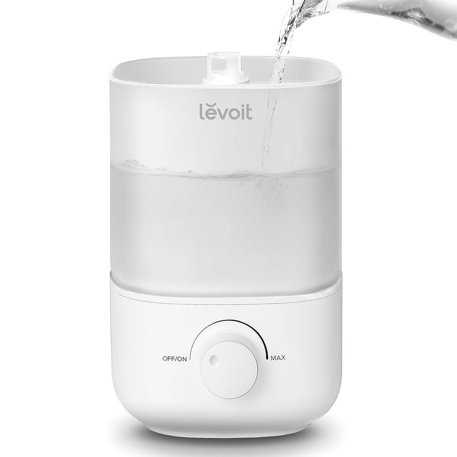 Levoit Top Fill Humidifiers for Bedroom, 2.5L Tank for Large Room, 28dB | Easy to Fill & Clean, Quiet Cool Mist Air Humidifier for Home Baby Nursery & Plants, Auto Shut-off for Safety, 25H Lasting Reducing CO2