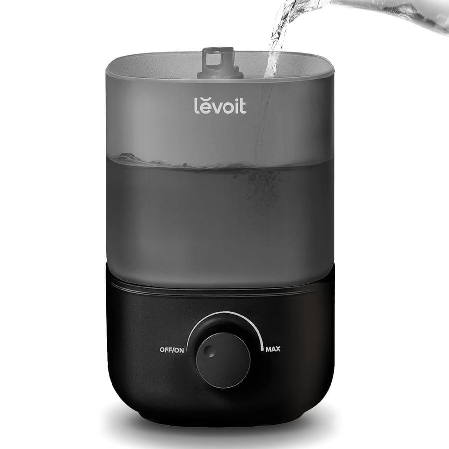 LEVOIT Humidifiers for Bedroom,Top-Fill Ultrasonic Cool Mist Humidifier | Easy to Fill & Clean, Quiet Operation for Home Baby & Plants, Auto Shut-off for Safety, 360° Rotating Nozzle, 2.5L, Black