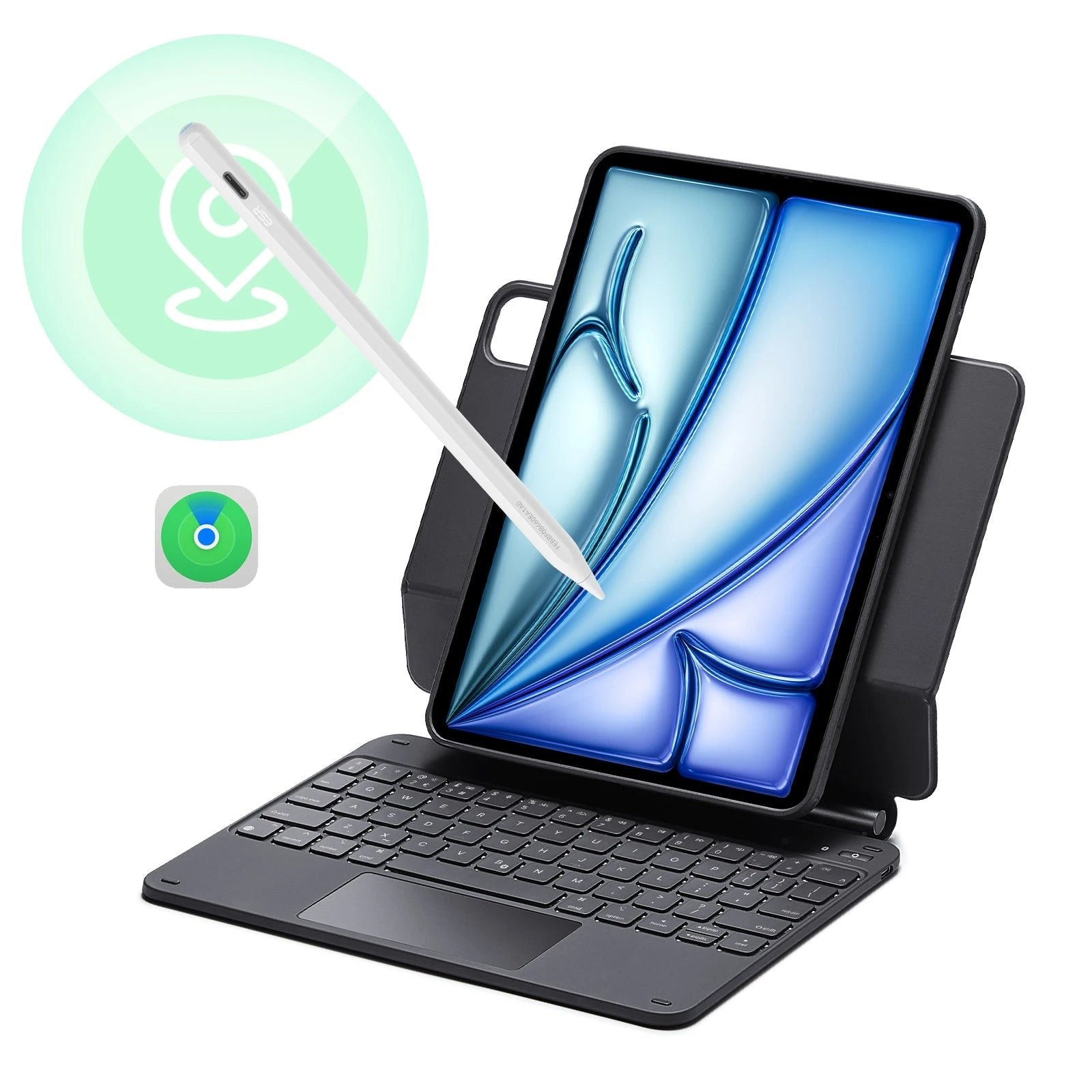 iPad Air 11" (M4, 2026) Bundle Rebound Magnet-Tastaturhülle 360° & Digital Pencil