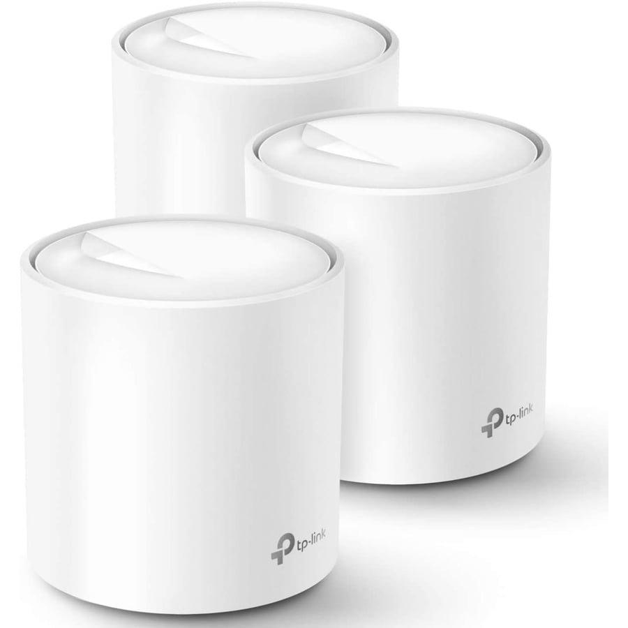 TP-Link Deco WiFi 6 Mesh System (Deco X20) - Covers up to 5800 Sq.Ft, Replaces Wireless Routers and Extenders, 3-Pack, 6 Ethernet Ports in Total, Supports Wired Backhaul, Dual-Band WiFi