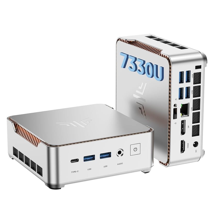KAMRUI Pinova P2 AMD Ryzen 7330U(Beats R2544/3500U/10110U)Mini PC 16GB RAM 256GB SSD, Up to 4.3GHz, 4C/8T, 8MB L3 Smart Cache Mini Computers,Triple 4K Display for Home/Business Mini Desktop Computers Global Recycled Standard Global Recycled Standard Global Recycled Standard