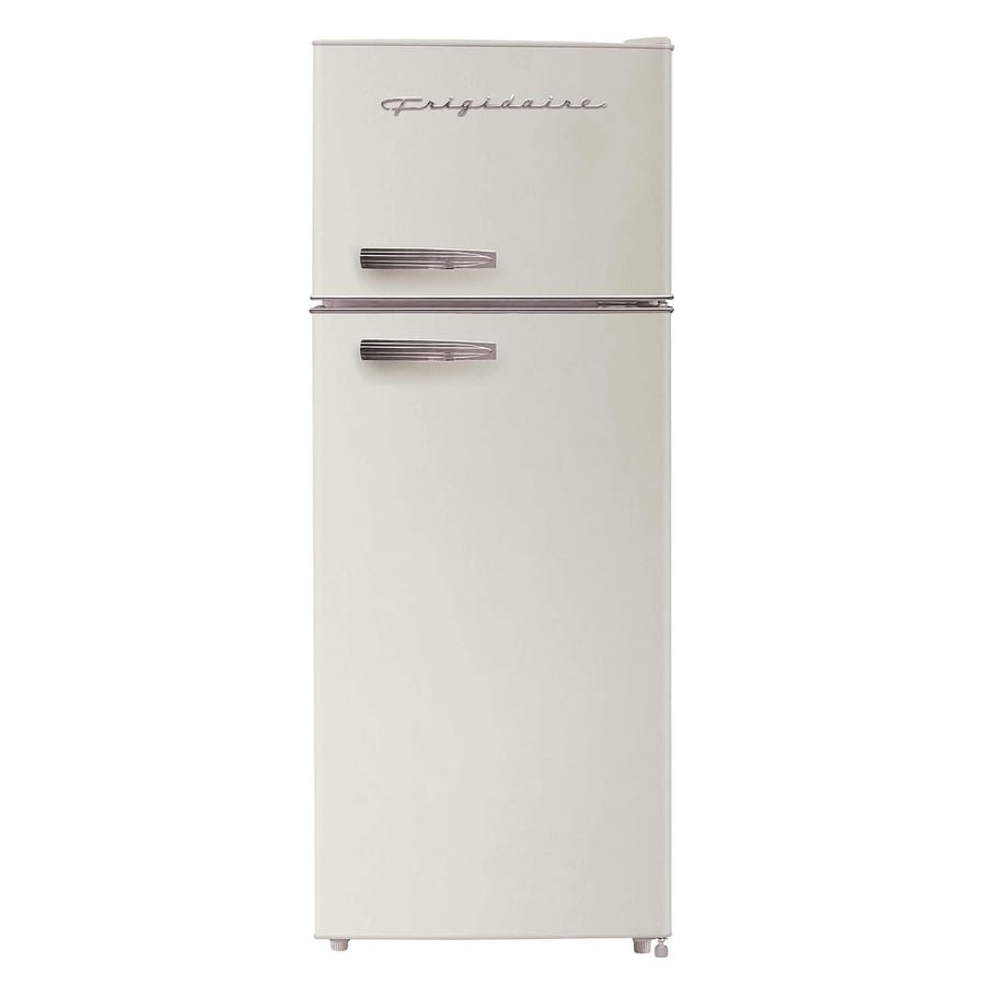 Frigidaire EFR753 Retro Apartment Size Refrigerator, Top Freezer, 2-Door, 7.5 Cu Ft, Adjustable Spill-Proof Shelves, Cream