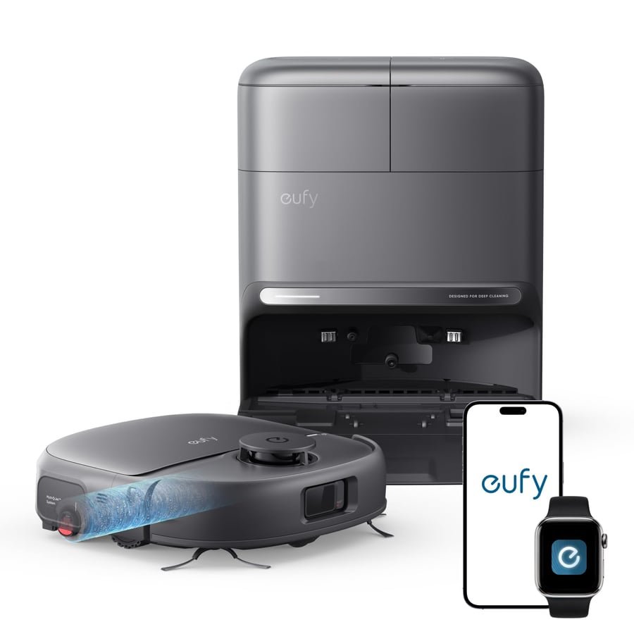 eufy C28 Robot Vacuum and Mop Combo,15,000 Pa Suction, HydroJet Self Clean Roller Mop, Upgraded from X10 Pro, Zero-Tangle for Pet Hair, Auto Mop Washing&Drying, Self-Emptying&Refilling 2026 New