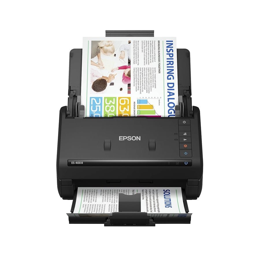 Epson Workforce ES-400 II Color Duplex Desktop Document Scanner for Computers Including PC and Mac with Auto Document Feeder and Image Adjustment Tools ENERGY STAR