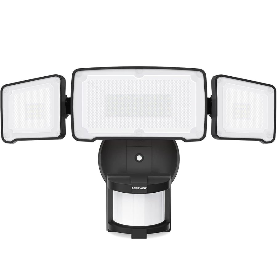 LEPOWER LED Security Light Motion Sensor Outdoor Lights, Bright 38W 4200LM | 72 FT Range, IP65, Easy to Install, 180° Motion Sensor, 5500K, 3 Head Detected Waterproof Flood Light for Garage, Yard, Porch