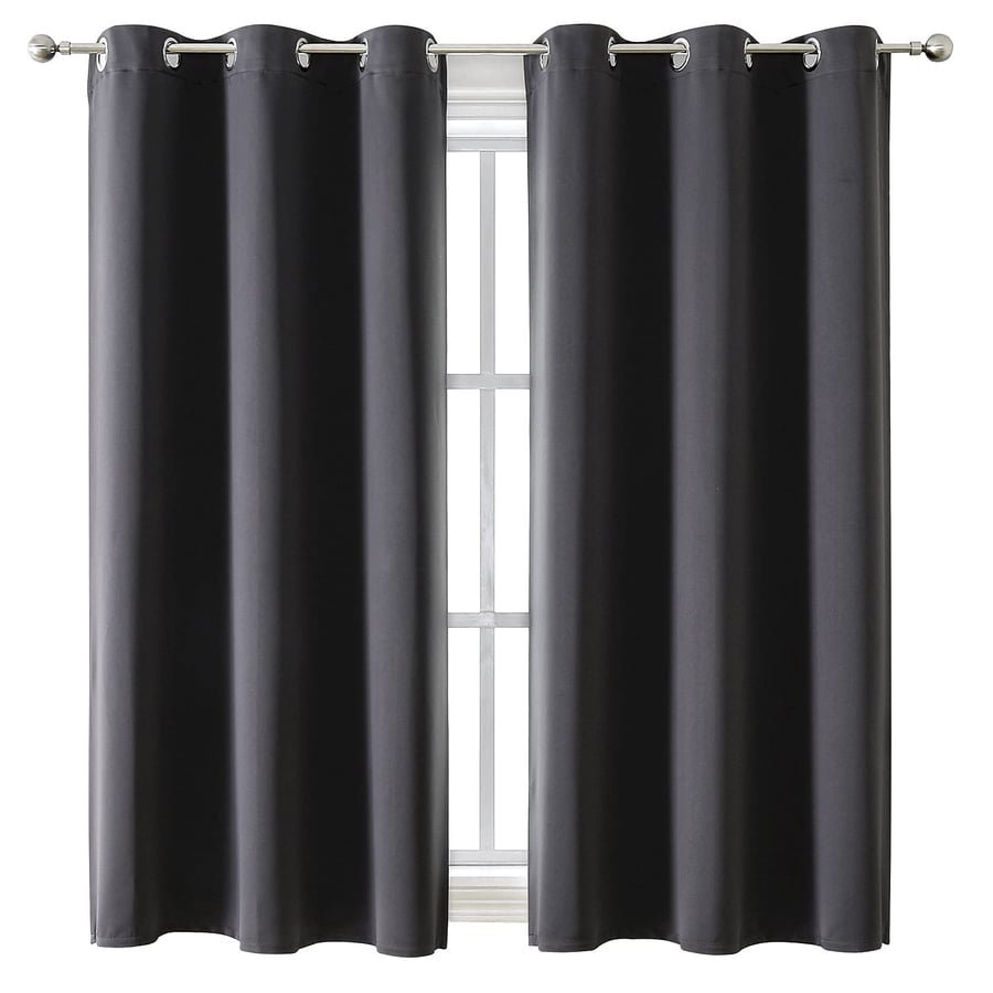ChrisDowa Grommet Blackout Curtains for Bedroom and Living Room - 2 Panels Set Thermal Insulated Room Darkening Curtains (Dark Grey, 42 x 63 Inch) Global Recycled Standard Global Recycled Standard Global Recycled Standard