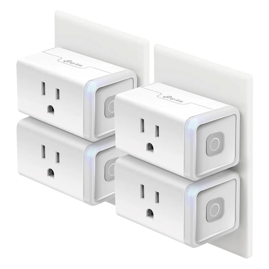 Kasa Smart Plug HS103P4, Wi-Fi Outlet Works with Alexa, Echo, Google Home & IFTTT, No Hub Required, Remote Control, 15 Amp, UL Certified, 4-Pack, White