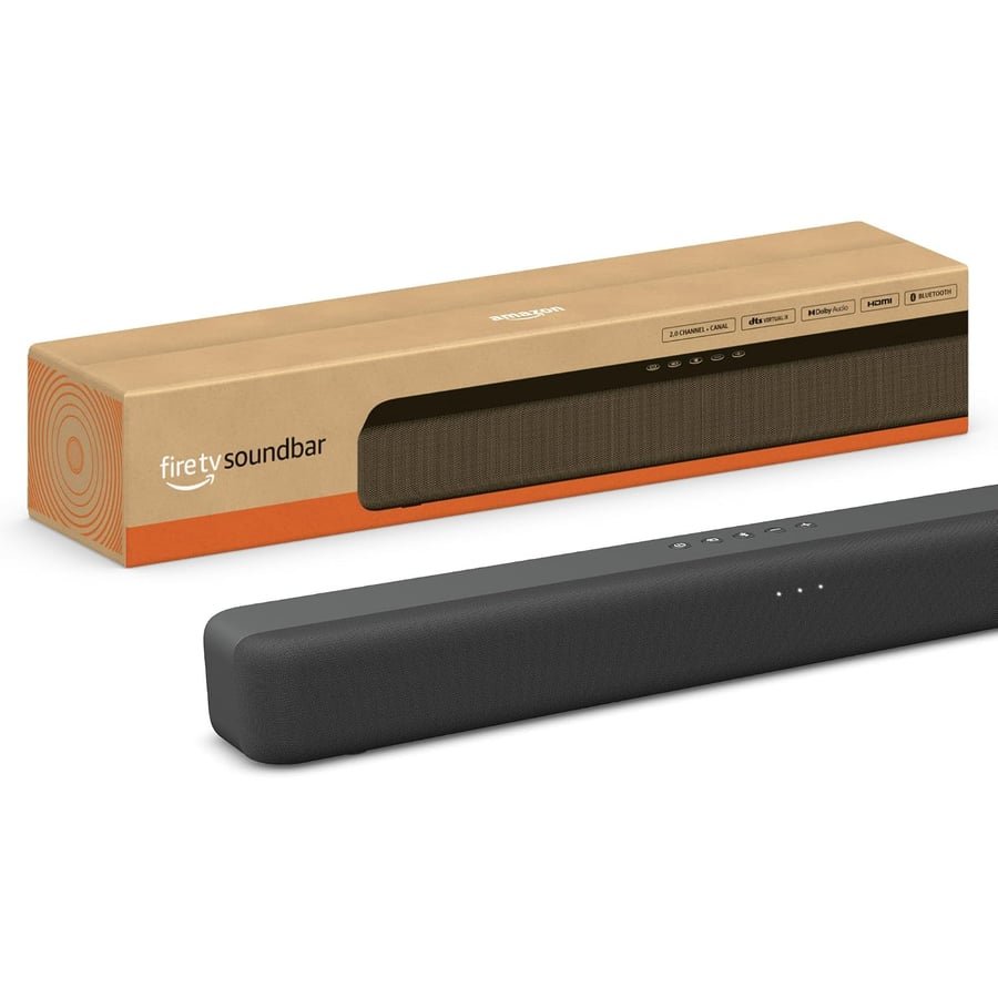 Amazon Fire TV Soundbar, 2.0 speaker with DTS Virtual:X and Dolby Audio, Bluetooth connectivity Reducing CO2