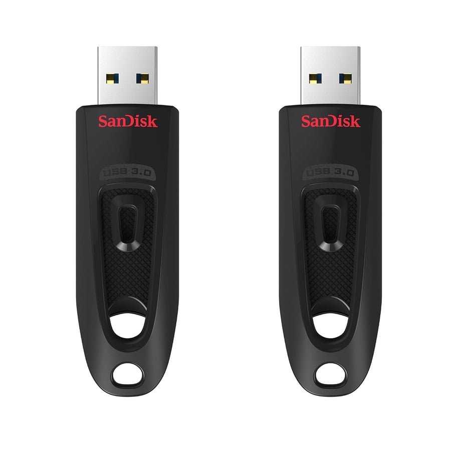 SANDISK 64GB 2-Pack Ultra USB 3.0 Flash Drive (2x64GB) - SDCZ48-064G-GAM462, Black