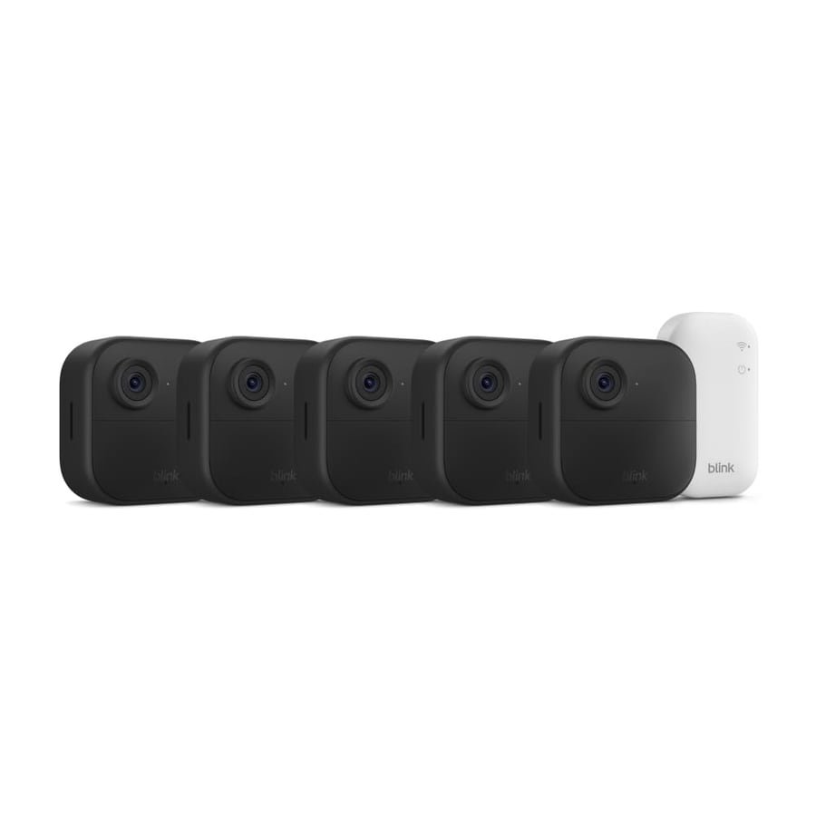 Blink Outdoor 4 – Wireless smart security camera, two-year battery life, 1080p HD day and infrared night live view, two-way talk. Sync Module Core included – 5 camera system Reducing CO2